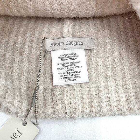 FAVORITE DAUGTER 'THE LOGO PATCH RIB BEANIE' IVORY - Picture 7 of 13